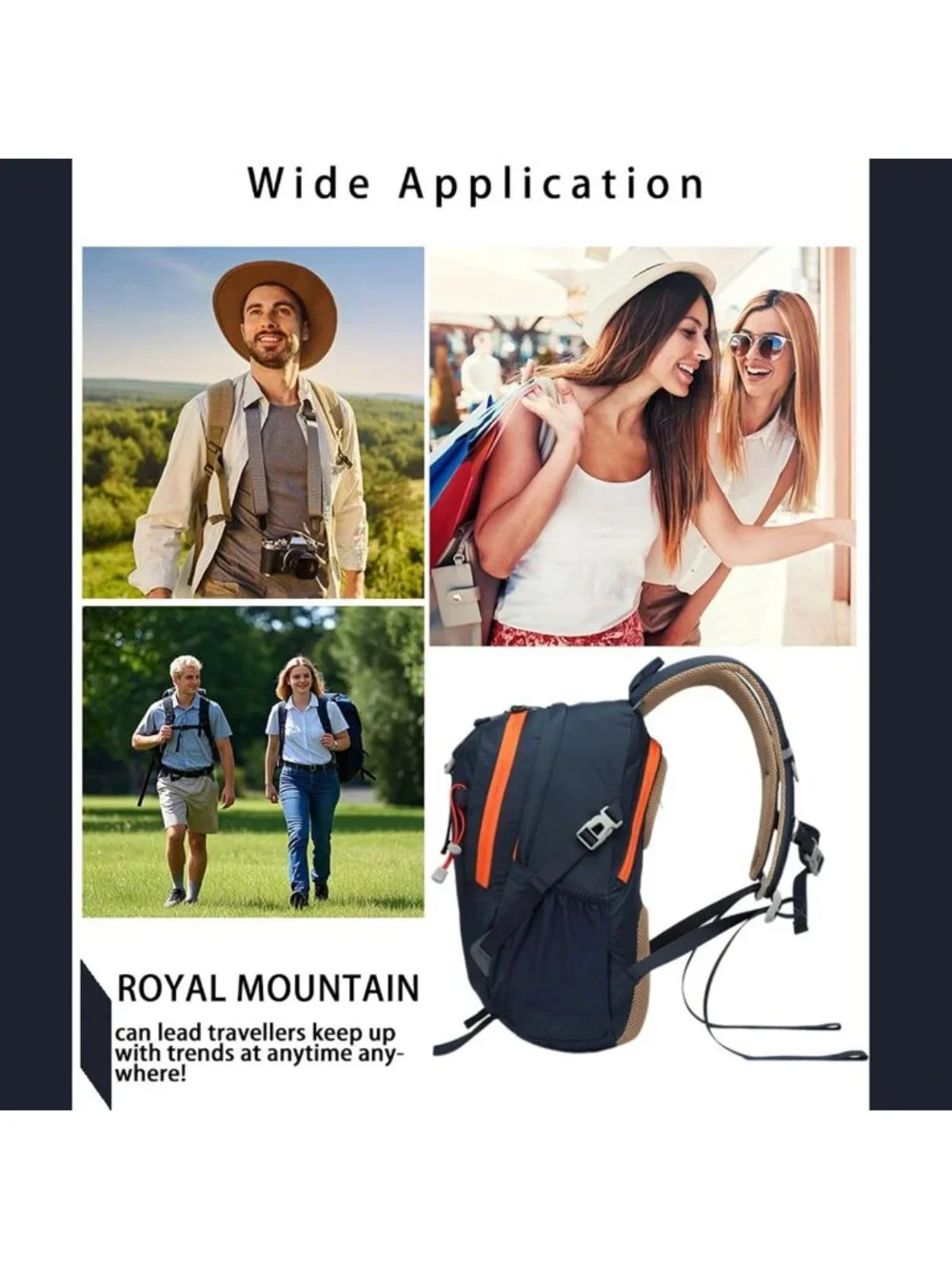 Lightweight 20L Waterproof Hiking Backpack with Rain Cover for Travel & Camping